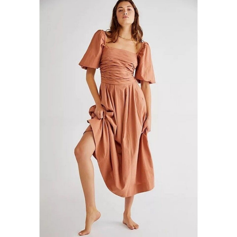 Free People Ain't She A Beaut Midi Dress XS